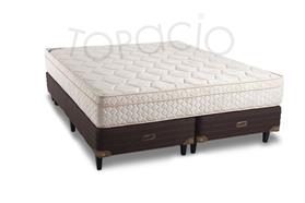 COLCHON Y SOMMIER TOPACIO MARFIL 200X160X28 ESPUMA ALTA DENSIDAD